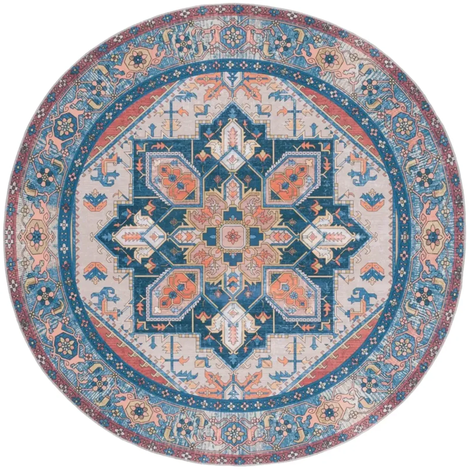 ARIZONA 120 RUST  6' x 6' Round Round Rug