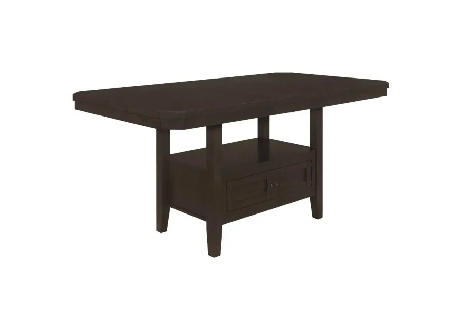 Prentiss Rectangular Counter Height Table with Butterfly Leaf Cappuccino