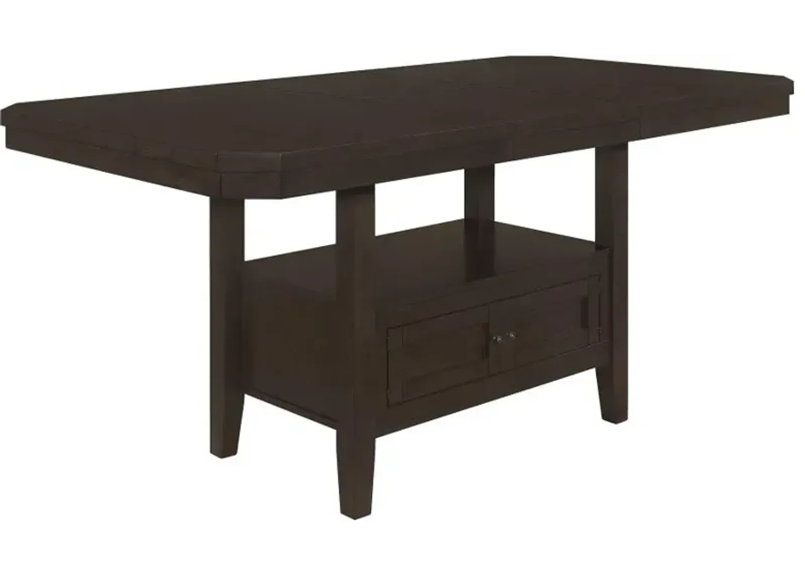 Prentiss Rectangular Counter Height Table with Butterfly Leaf Cappuccino