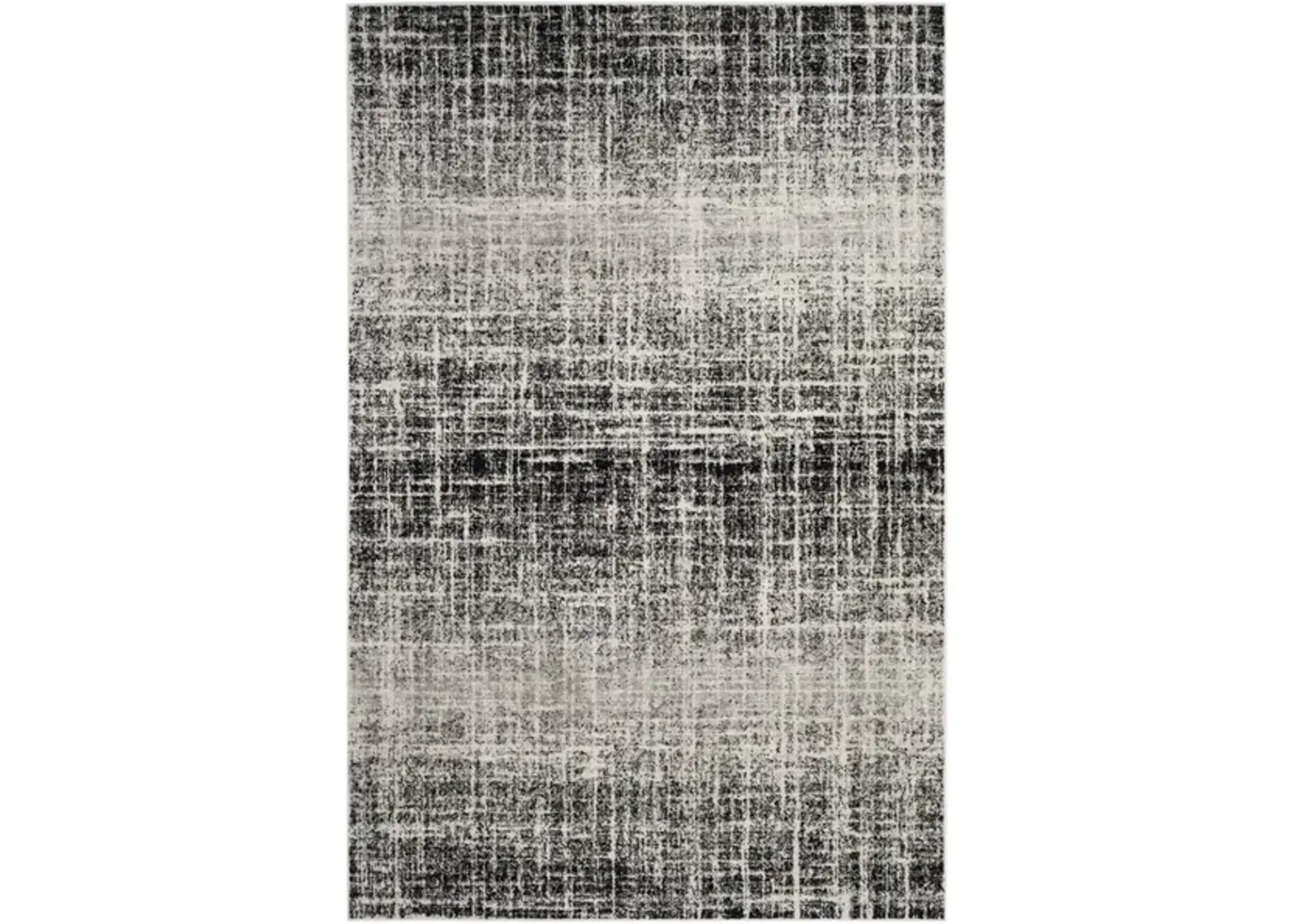 Adirondack Contemporary Ivory / Black 5'-1" X 7'-6" Powerloomed Rug