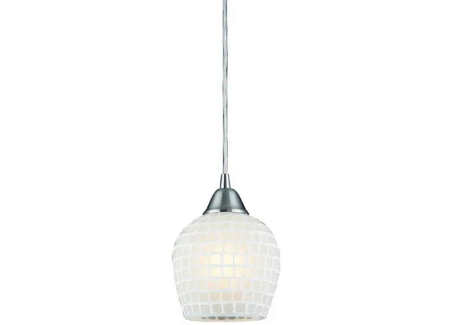 Fusion 5" Wide 1-Light Mini Pendant - Satin Nickel