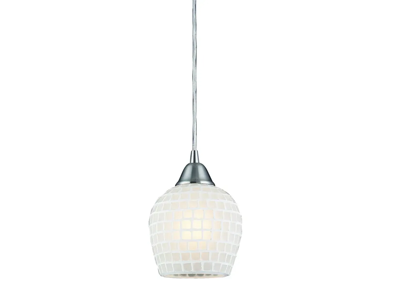 Fusion 5" Wide 1-Light Mini Pendant - Satin Nickel