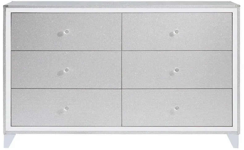 Larue 6-drawer Dresser Silver