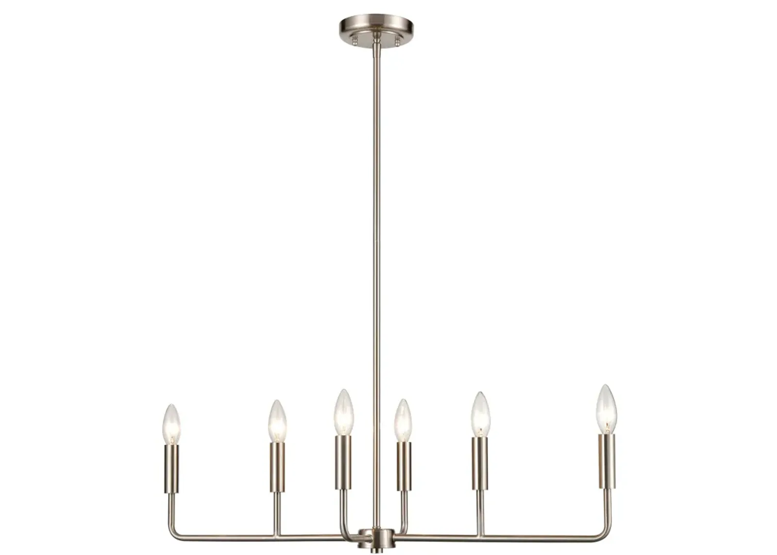 Park Slope 31" Wide 6-Light Chandelier - Brushed Nickel