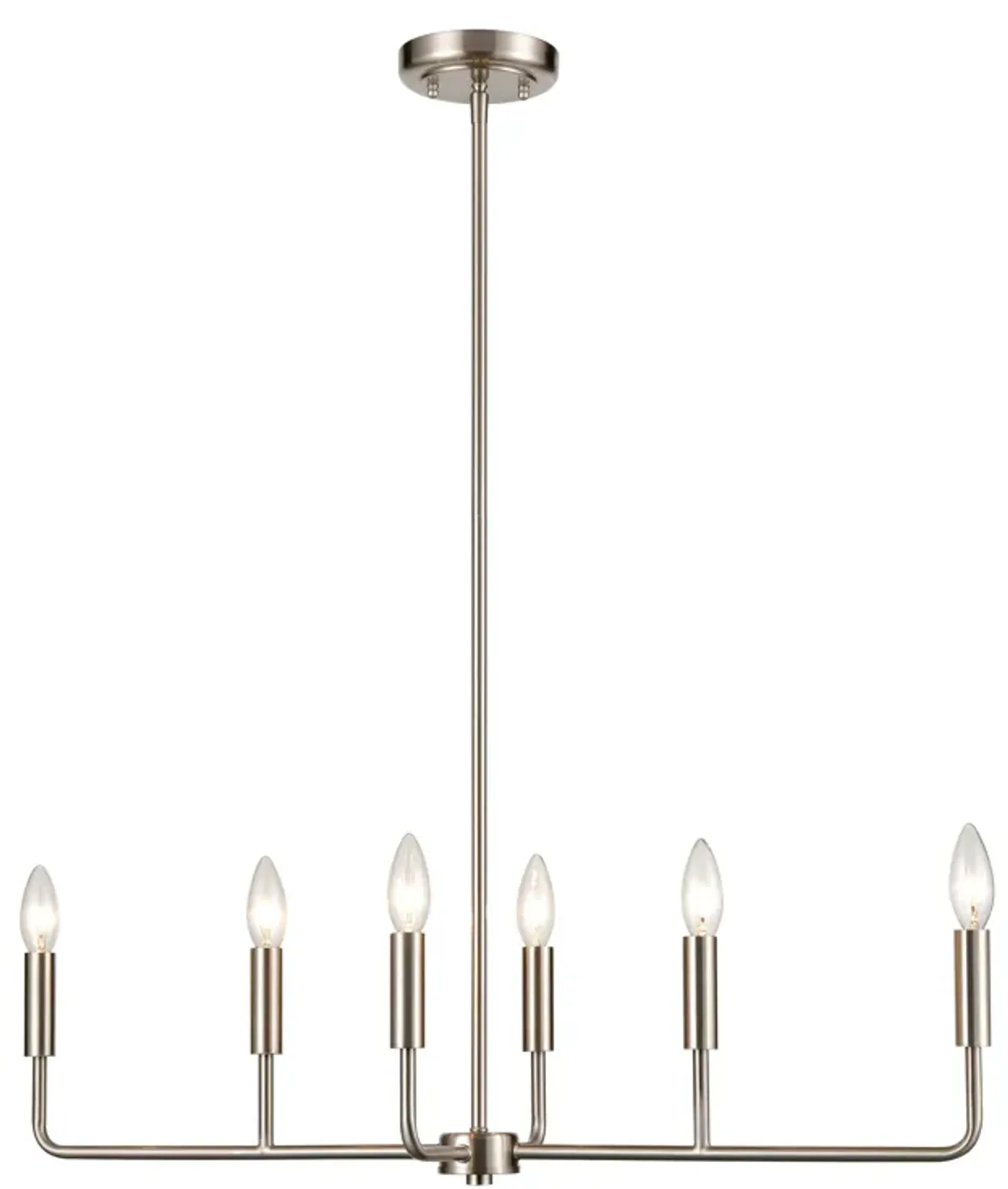 Park Slope 31" Wide 6-Light Chandelier - Brushed Nickel