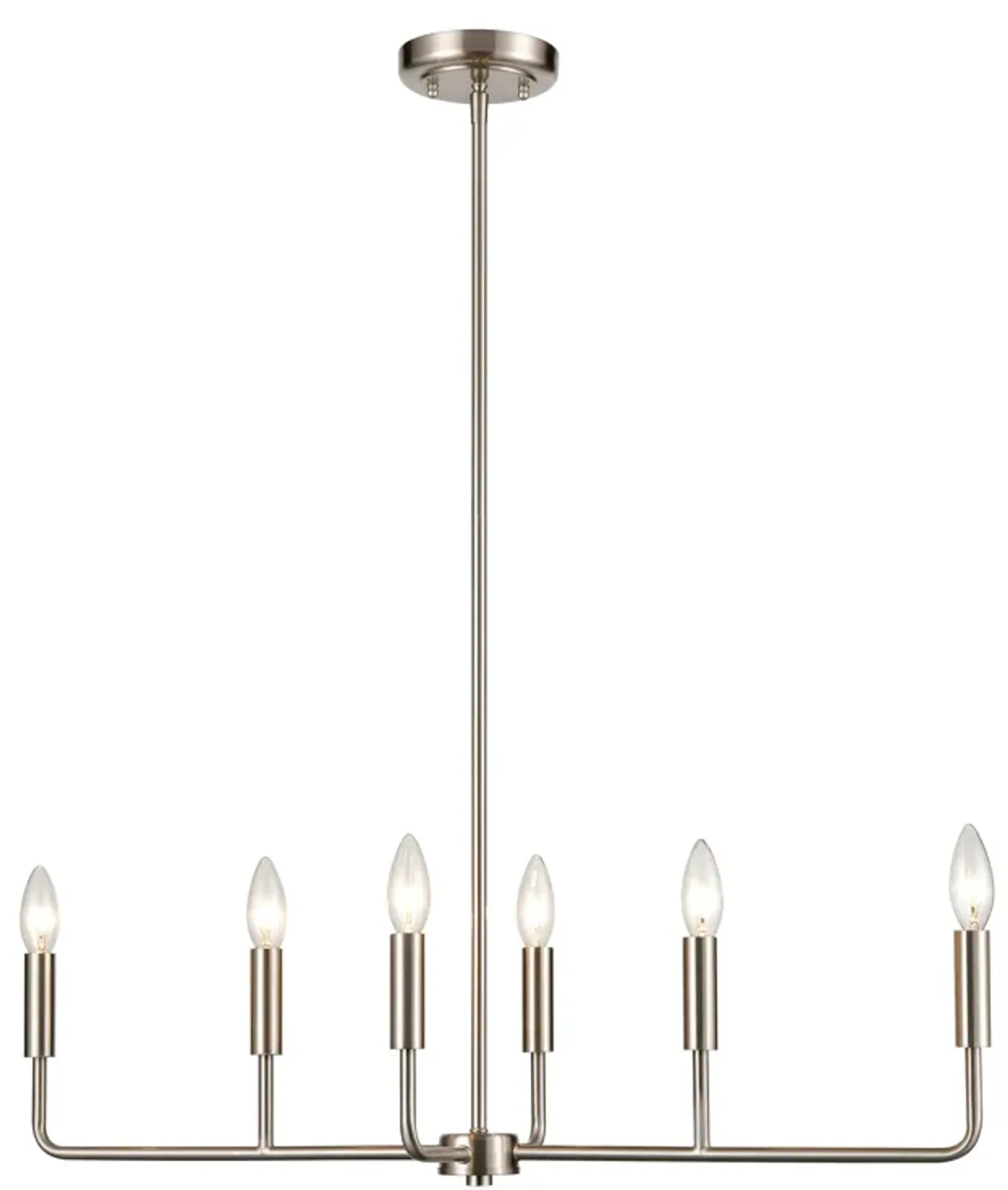 Park Slope 31" Wide 6-Light Chandelier - Brushed Nickel