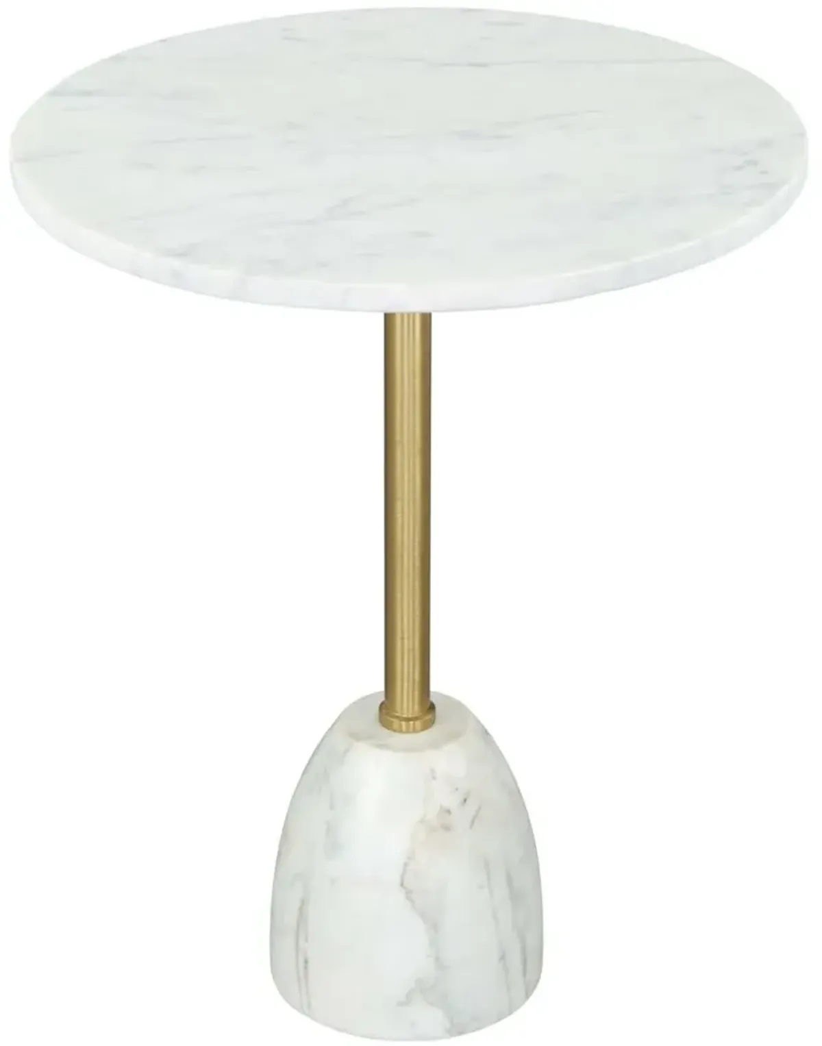 Cynthia Side Table White & Gold