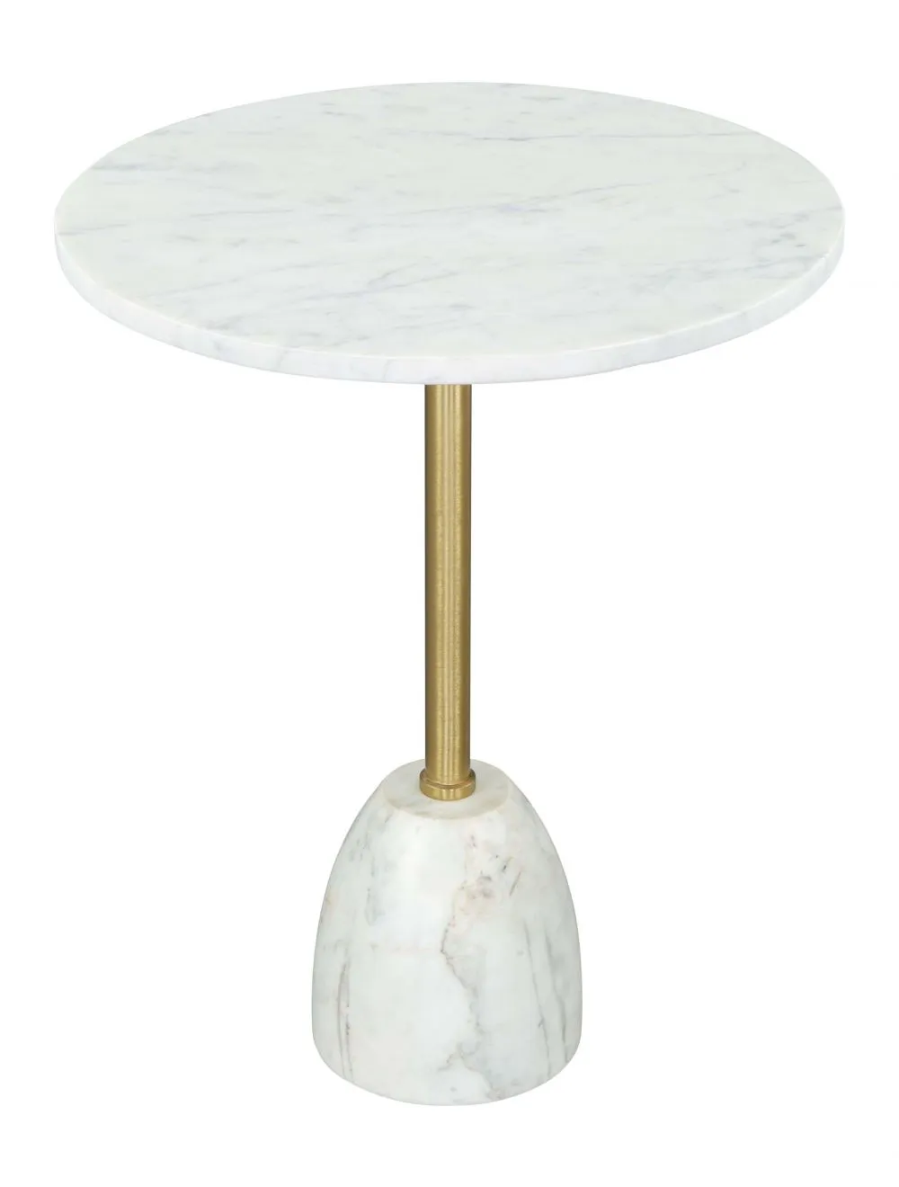 Cynthia Side Table White & Gold