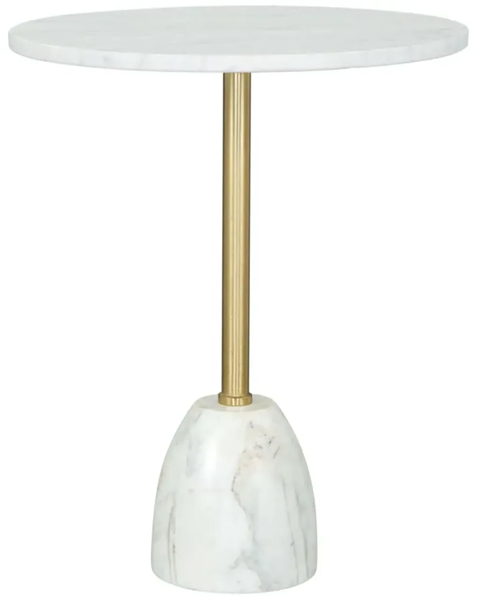 Cynthia Side Table White & Gold