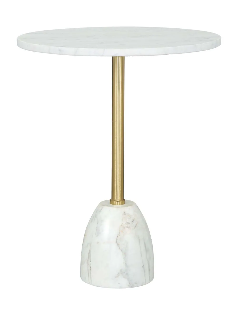 Cynthia Side Table White & Gold