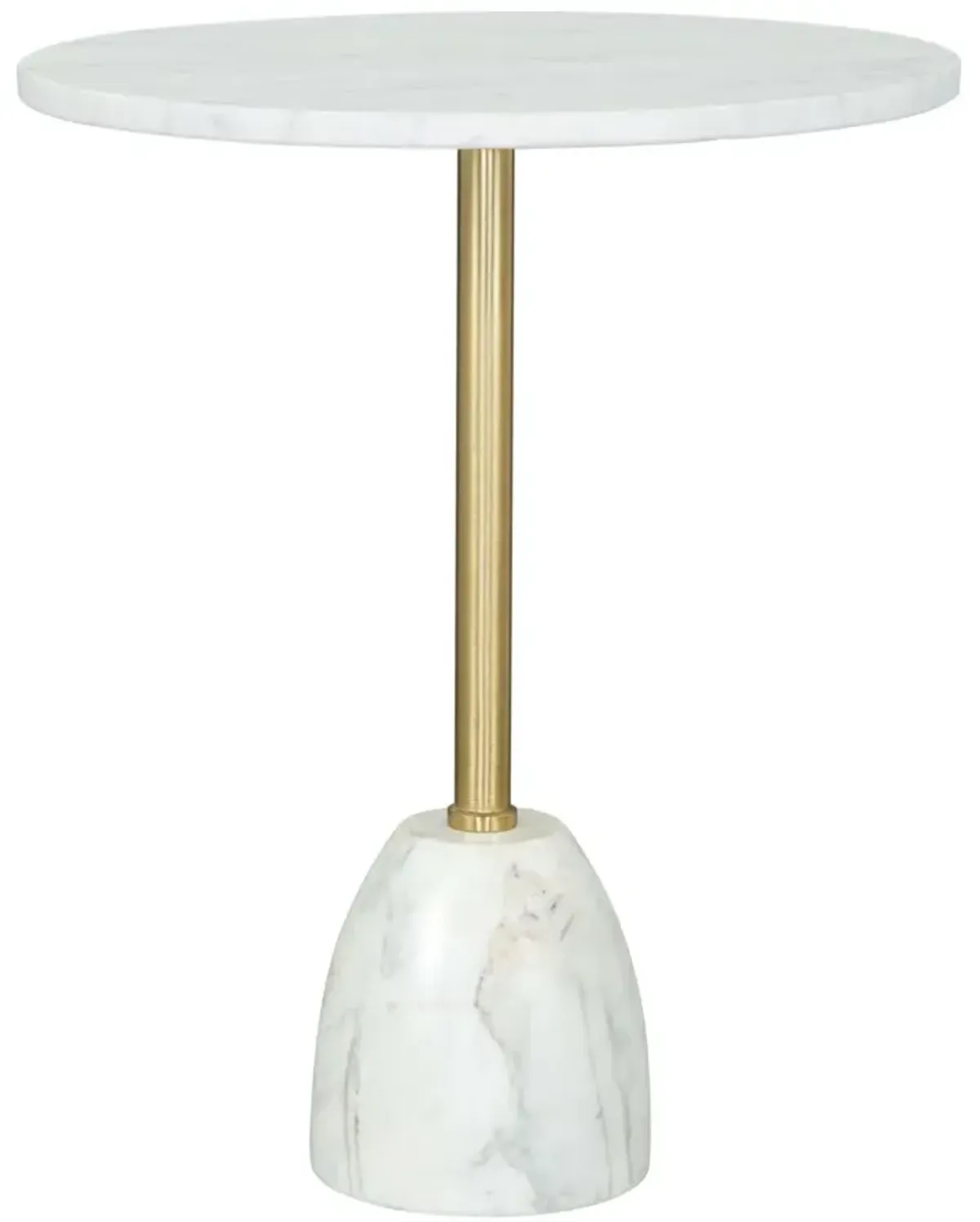 Cynthia Side Table White & Gold