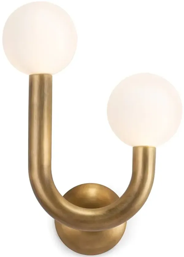 Happy Natural Brass Right Sconce      