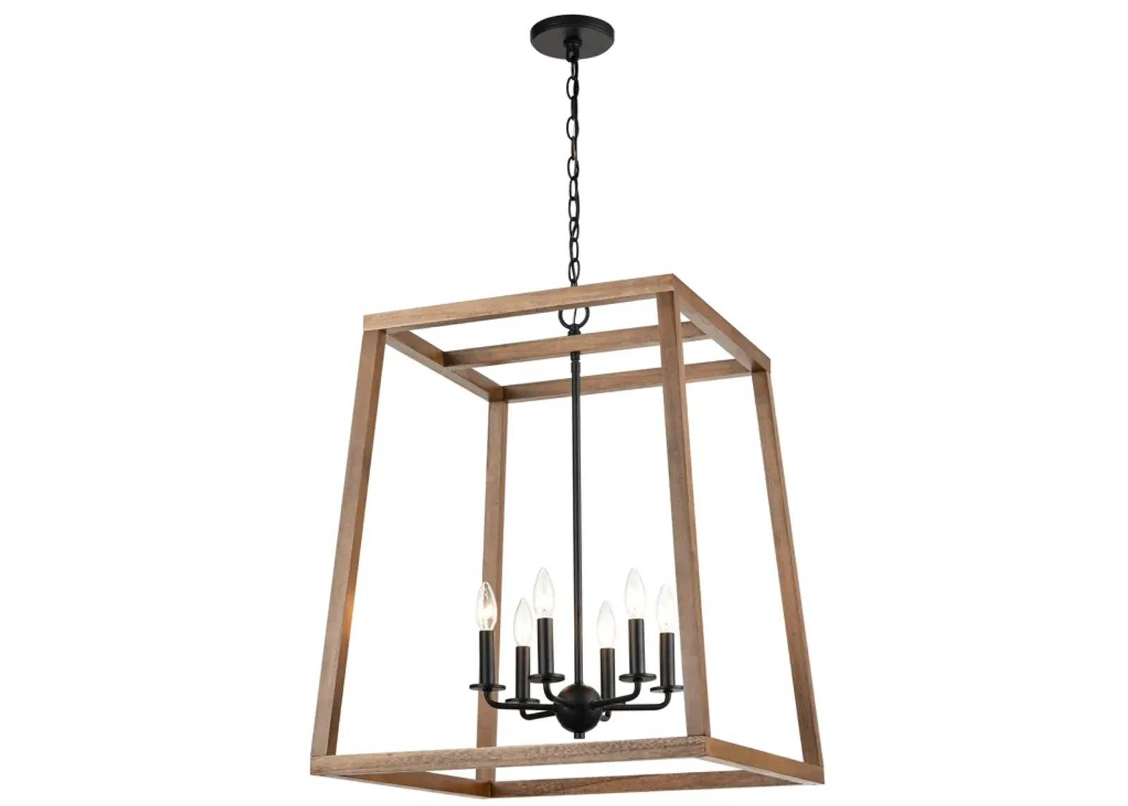 Barrow 22" Wide 6-Light Chandelier - Matte Black