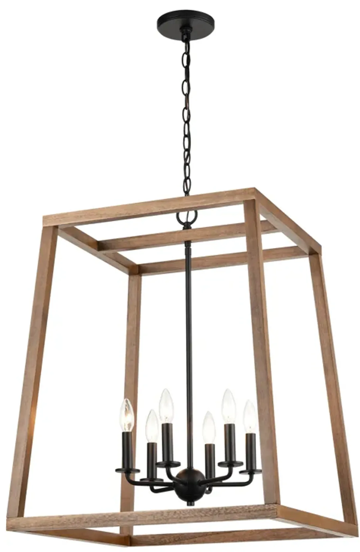 Barrow 22" Wide 6-Light Chandelier - Matte Black