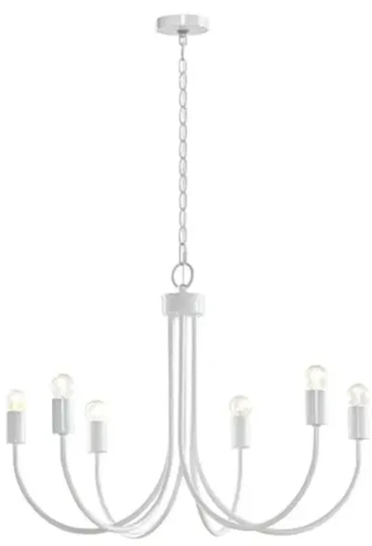 510 Design Ellie White 6-Light Metal Chandelier