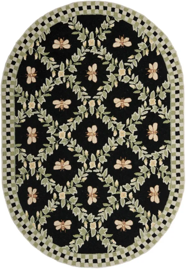 CHELSEA Hand Hooked 6' x 9' Oval area rug
