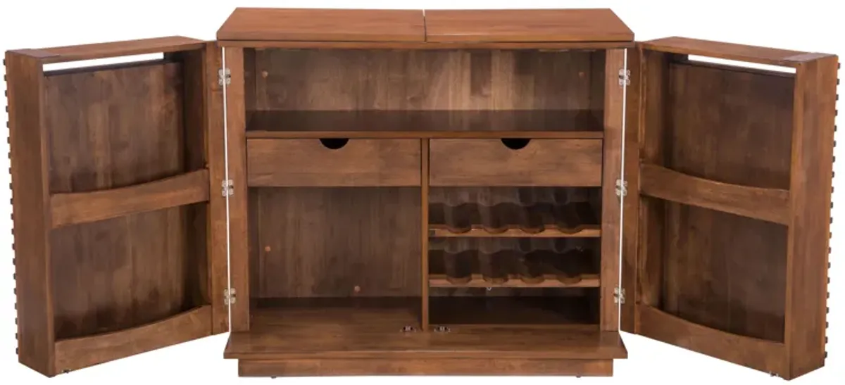 Linea Bar Cabinet Walnut