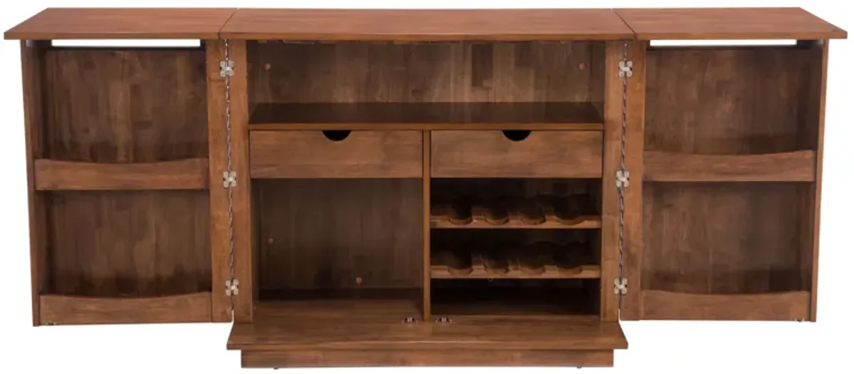 Linea Bar Cabinet Walnut