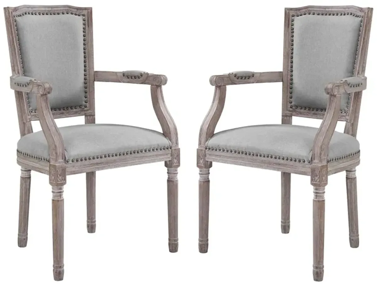 Penchant Dining Armchair Upholstered Fabric Set of 2