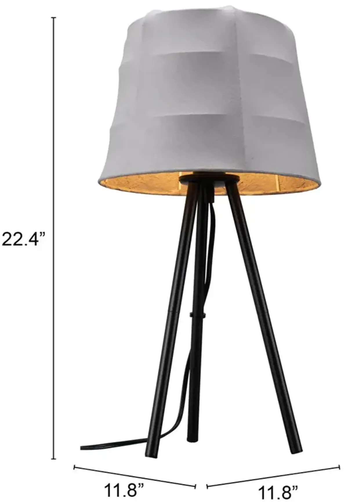 Mozzi Table Lamp Gray & Black