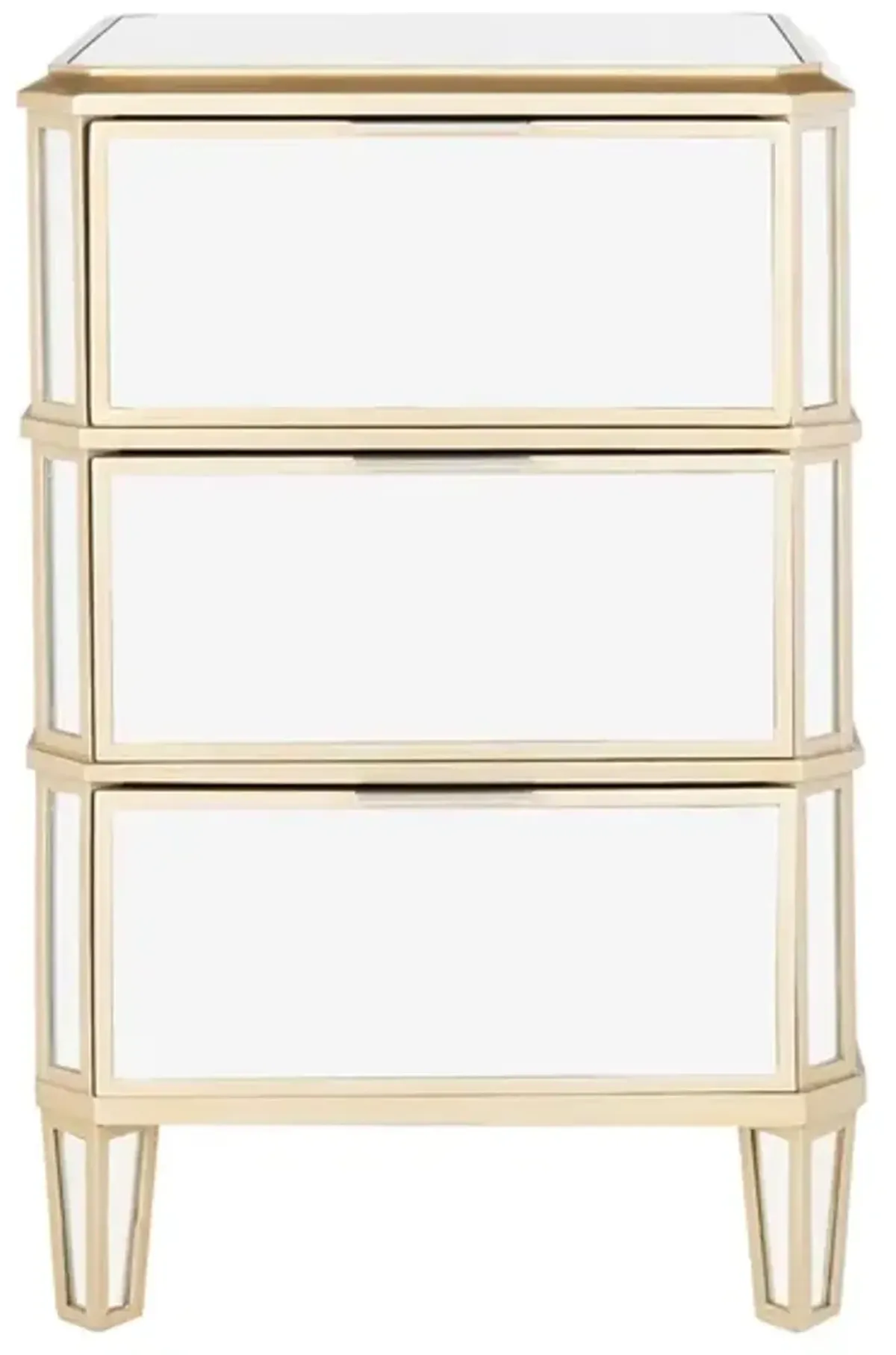 GIANA 3 DRAWER MIRRORED NIGHTSTAND