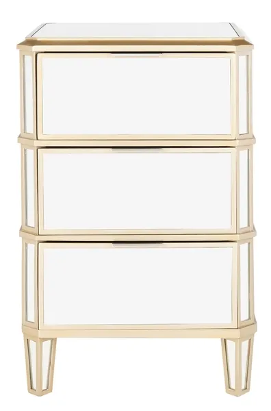 GIANA 3 DRAWER MIRRORED NIGHTSTAND