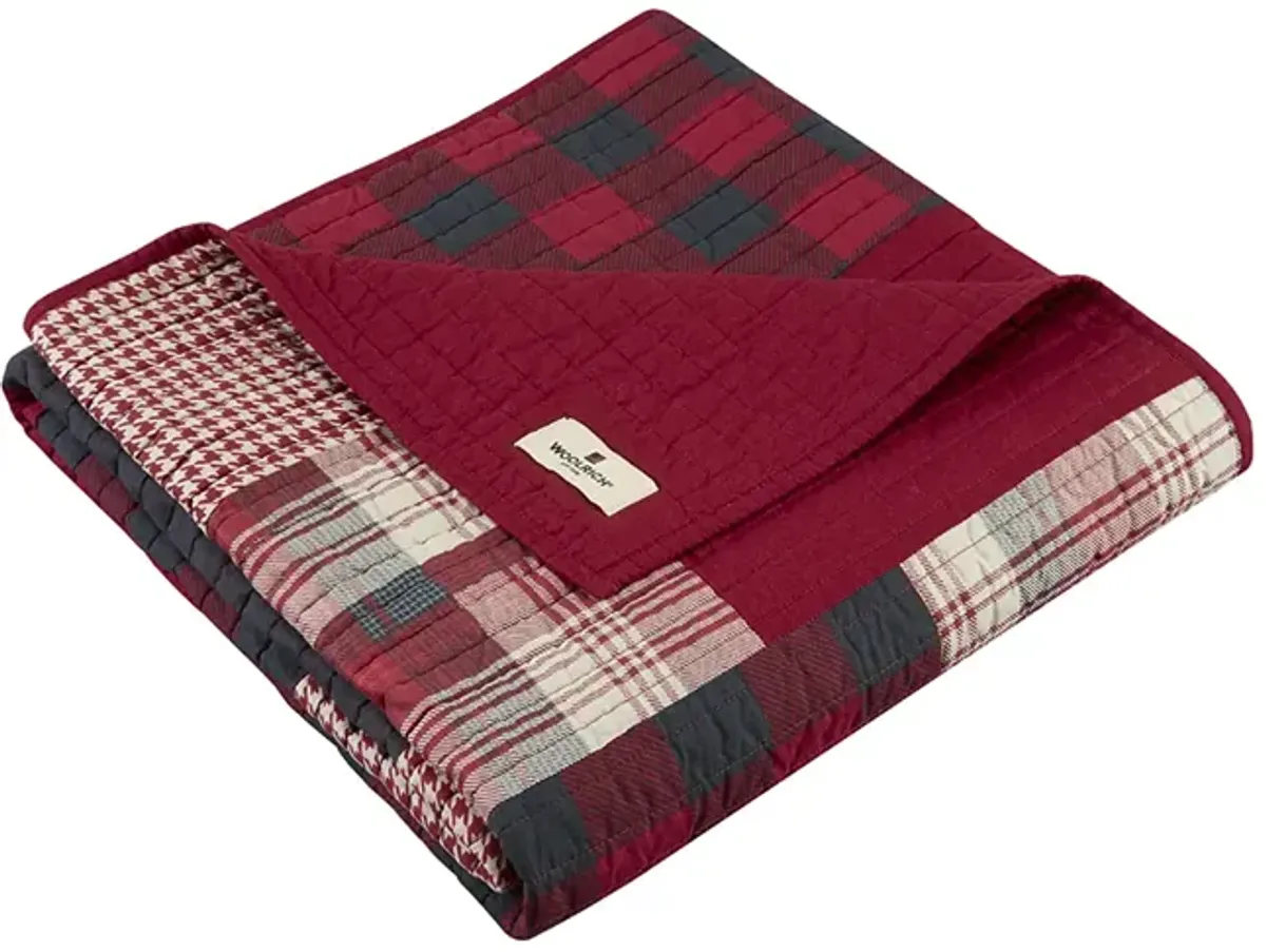 Woolrich Sunset Red Quilted Throw