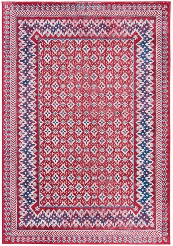 Brentwood 899 Red / Ivory 9' X 12' Large Rectangle Powerloomed Rug