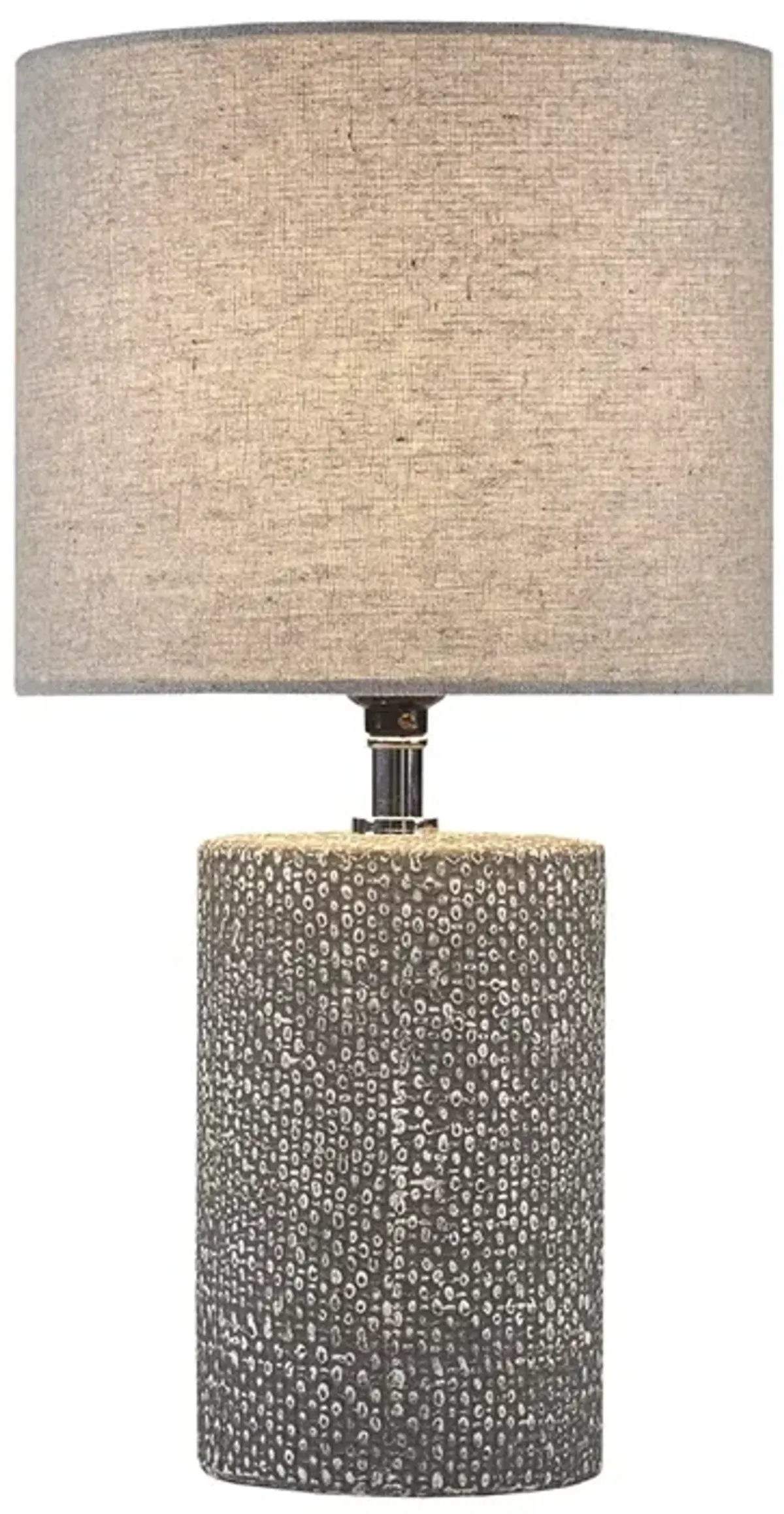 510 Design Bayard Grey Embossed Ceramic Table Lamp