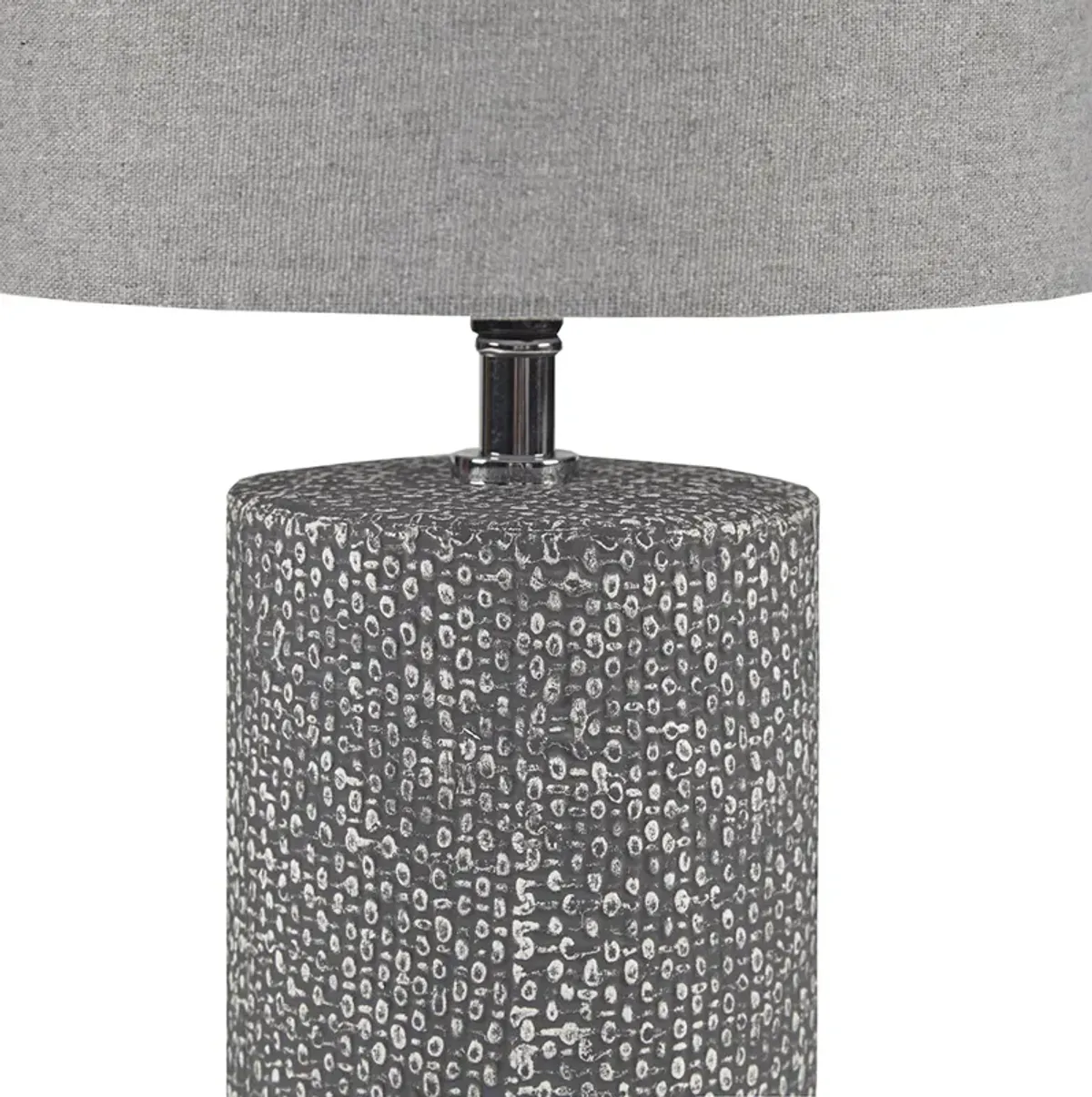 510 Design Bayard Grey Embossed Ceramic Table Lamp