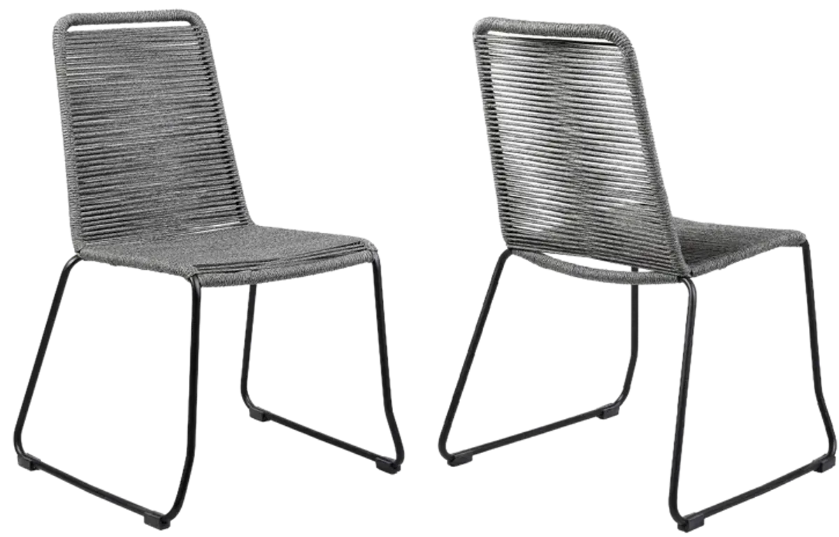 Shasta Outdoor Stackable Dining Chair - Set of 2