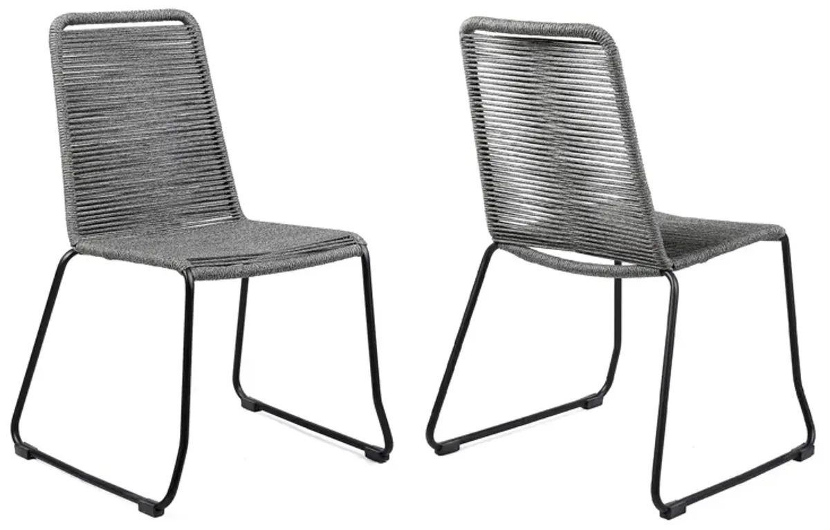 Shasta Outdoor Stackable Dining Chair - Set of 2