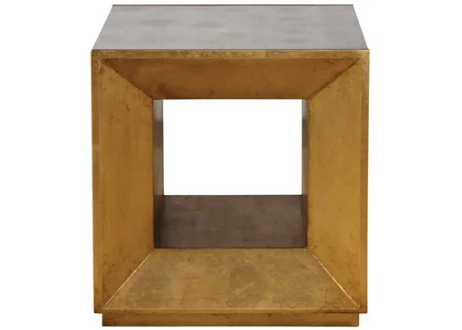 Flair Gold Cube Table