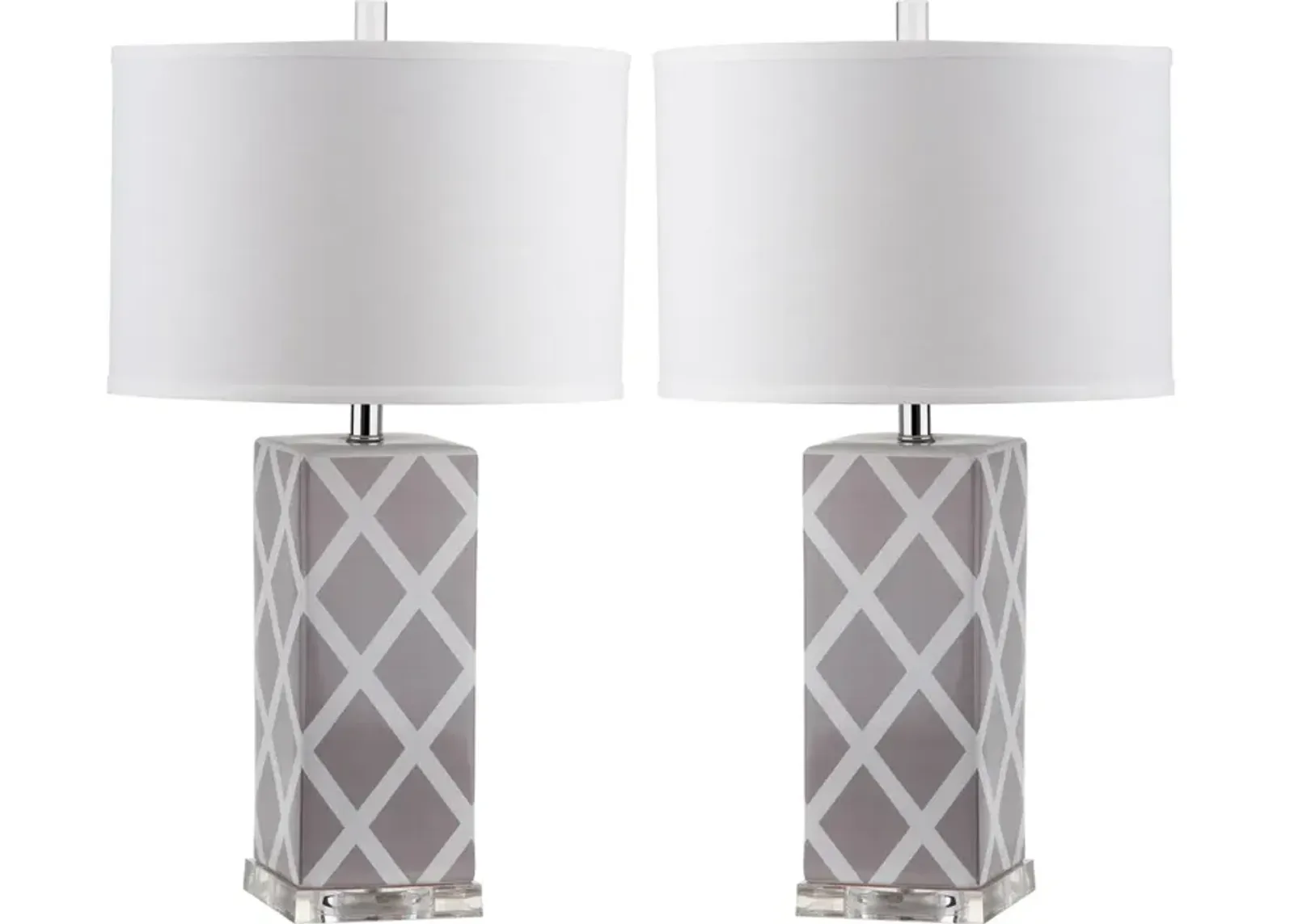 Garden 27-Inch H Lattice Table Lamp - Set of 2