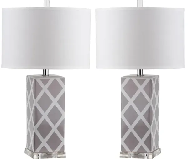 Garden 27-Inch H Lattice Table Lamp - Set of 2