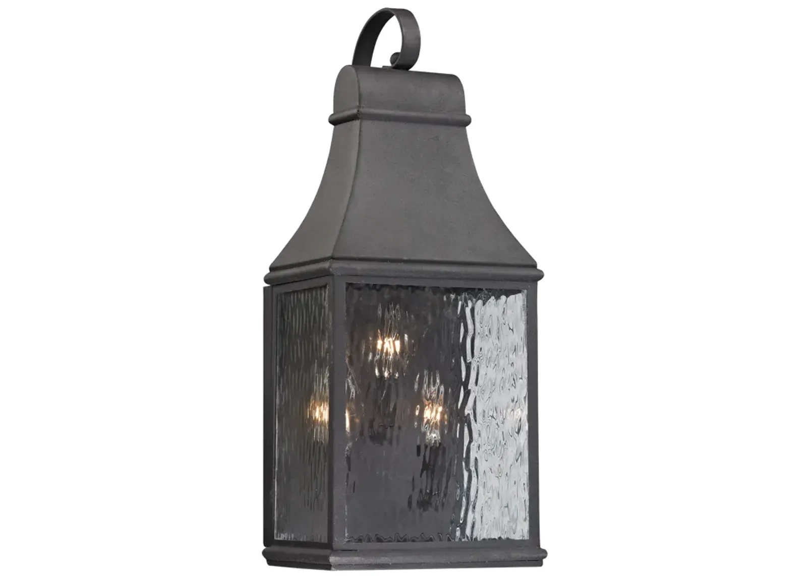 Forged Jefferson 22" High 3-Light Outdoor Sconce - Charcoal