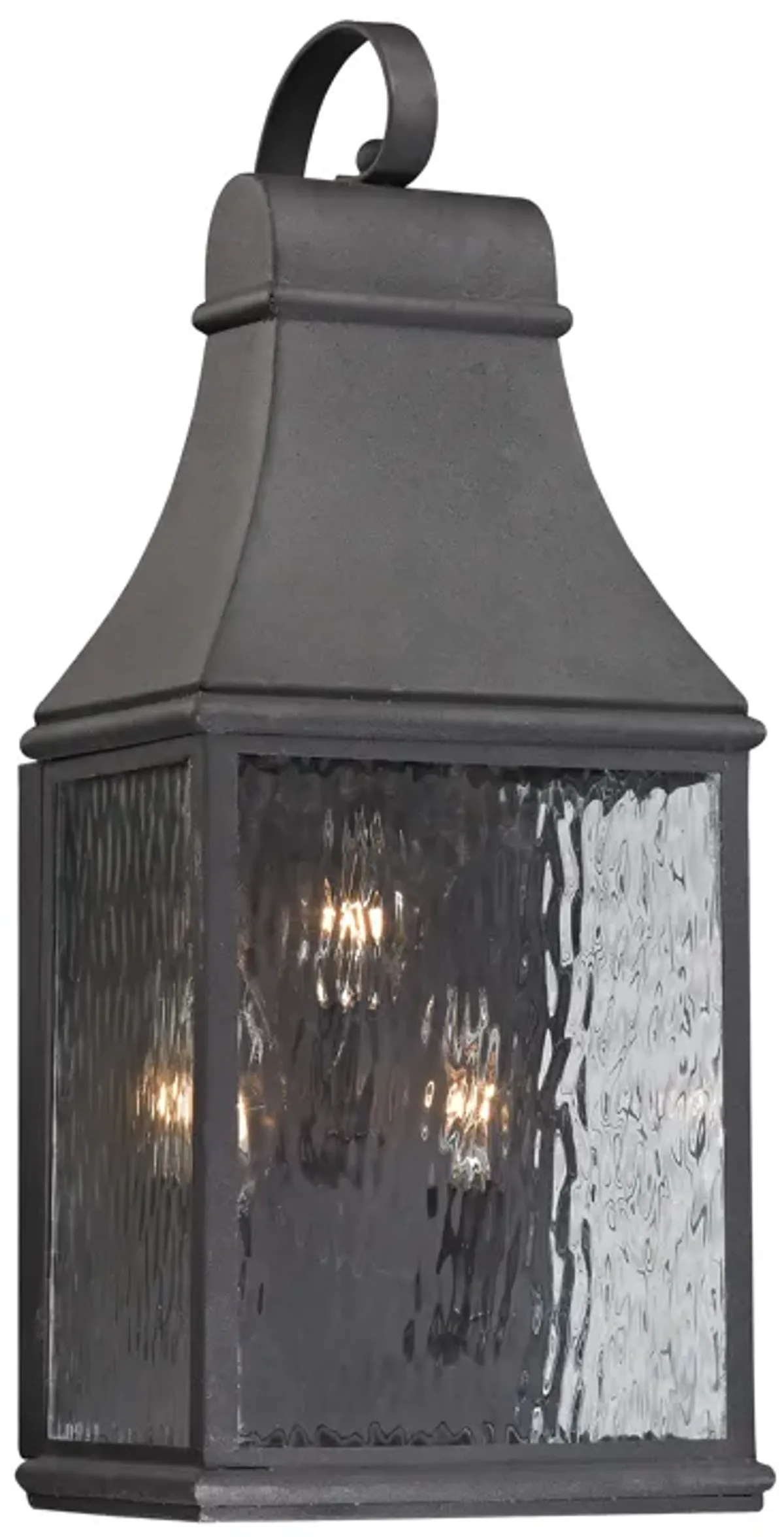 Forged Jefferson 22" High 3-Light Outdoor Sconce - Charcoal