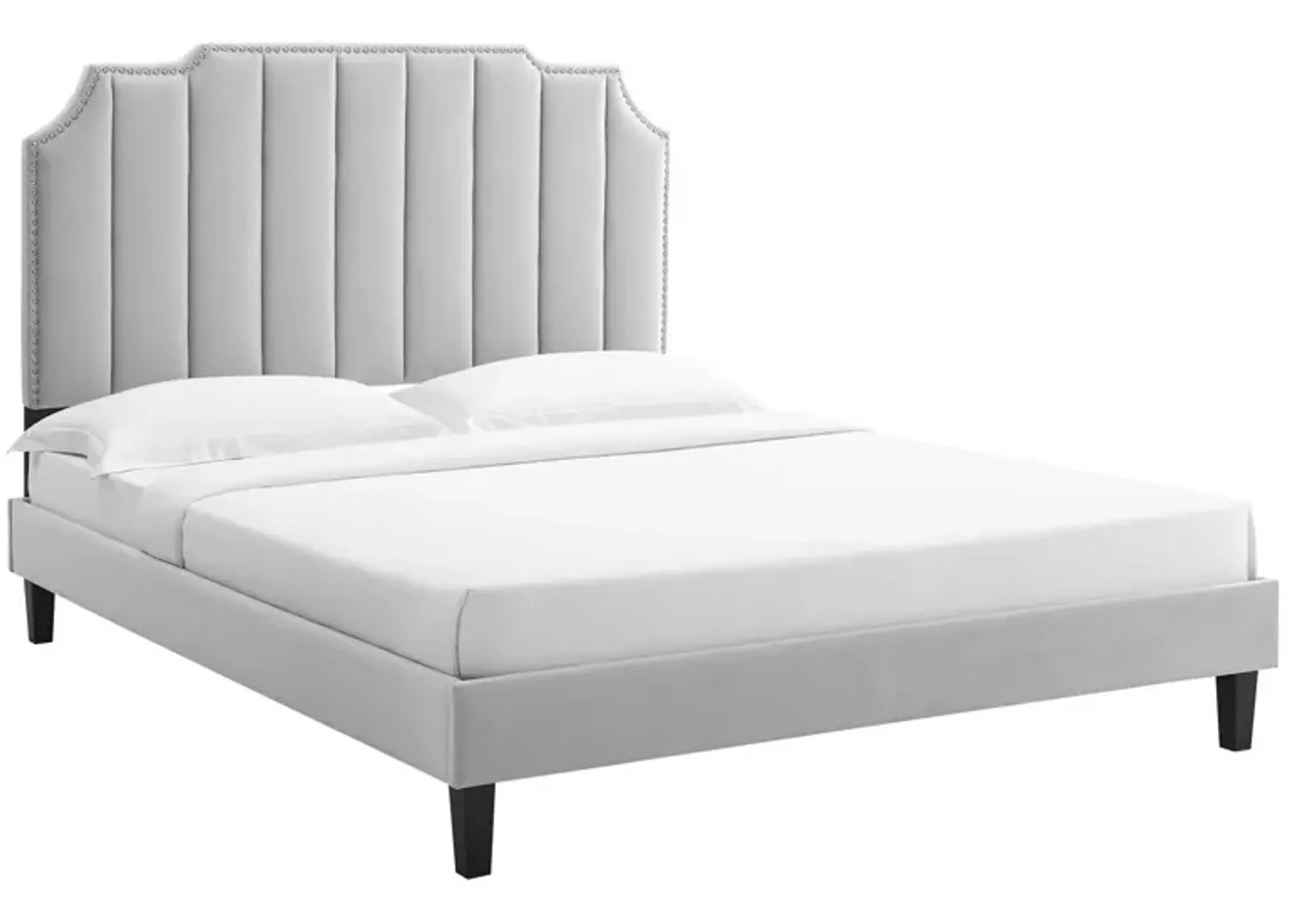 Colette King Performance Velvet Platform Bed