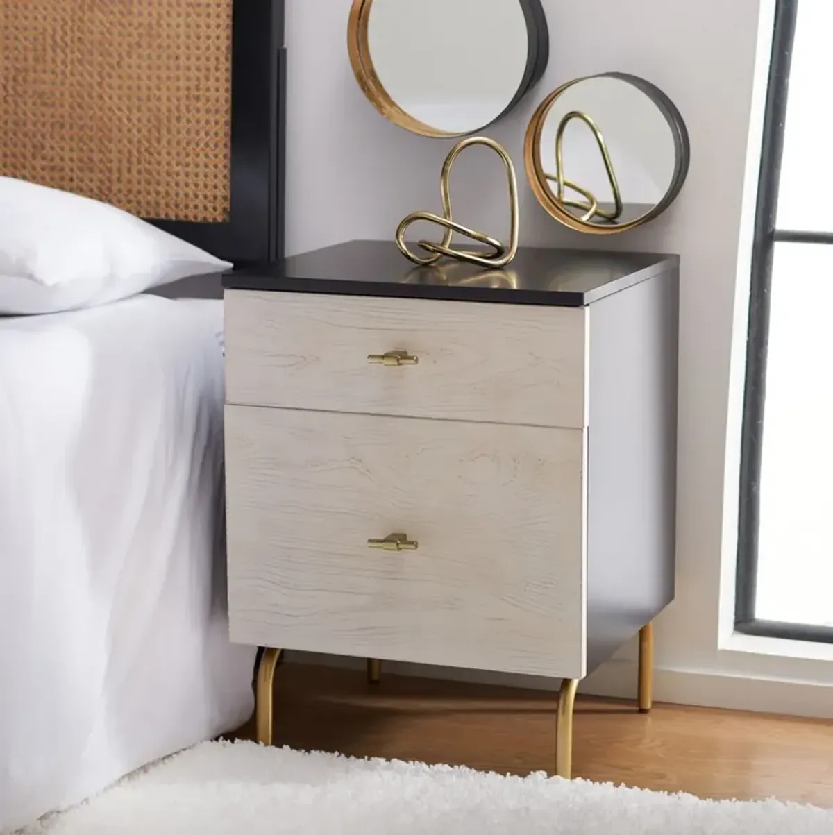 Genevieve 2 Drawer Nightstand