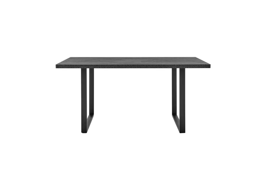 Fenton Dining Table with Charcoal Top and Black Base