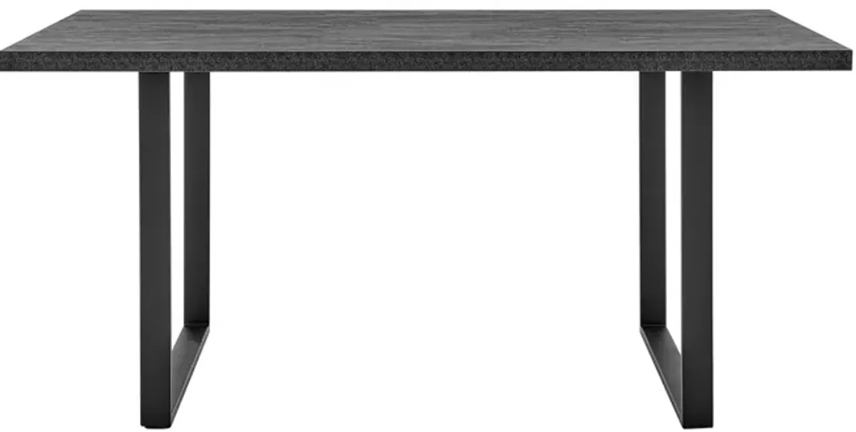 Fenton Dining Table with Charcoal Top and Black Base