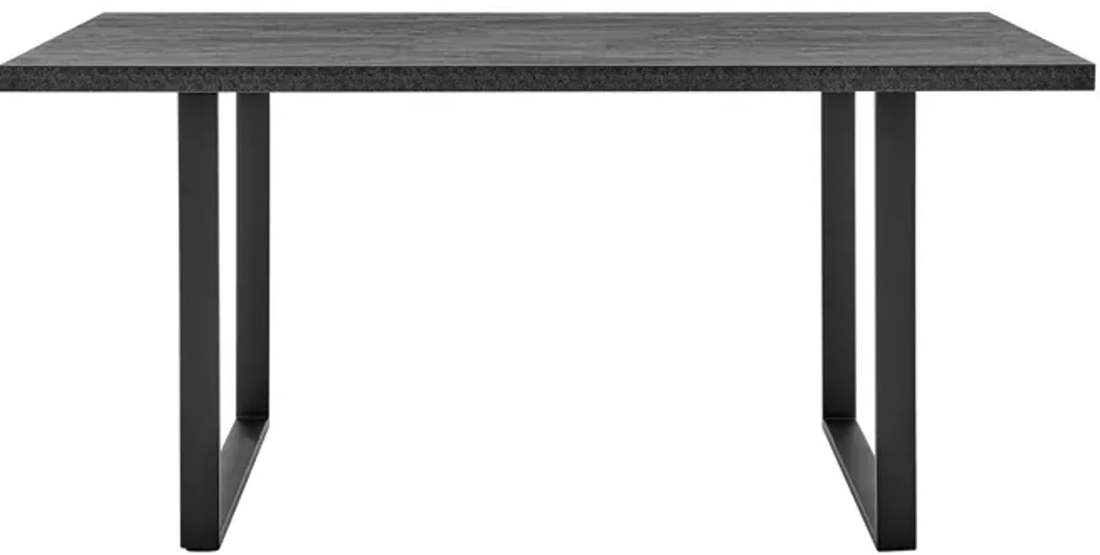 Fenton Dining Table with Charcoal Top and Black Base