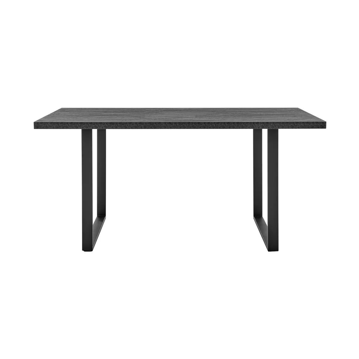 Fenton Dining Table with Charcoal Top and Black Base