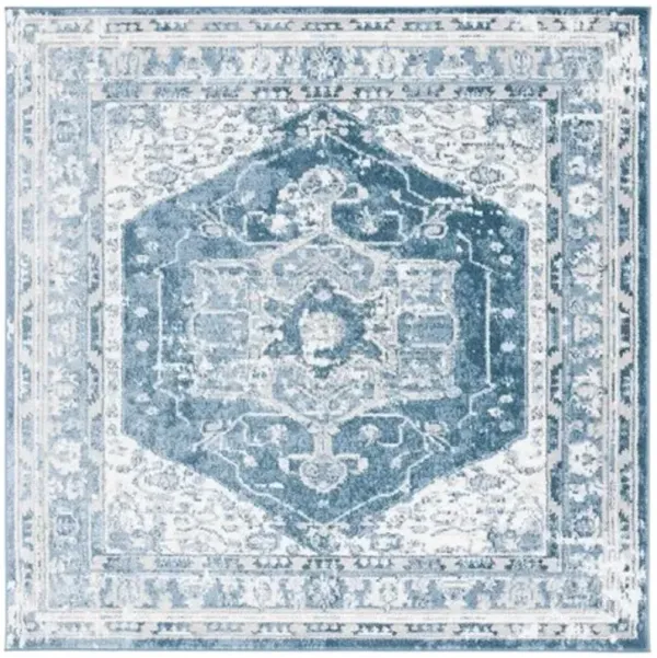 LAYLA 108  Blue 6'-7' X 6'-7' Square Square Rug