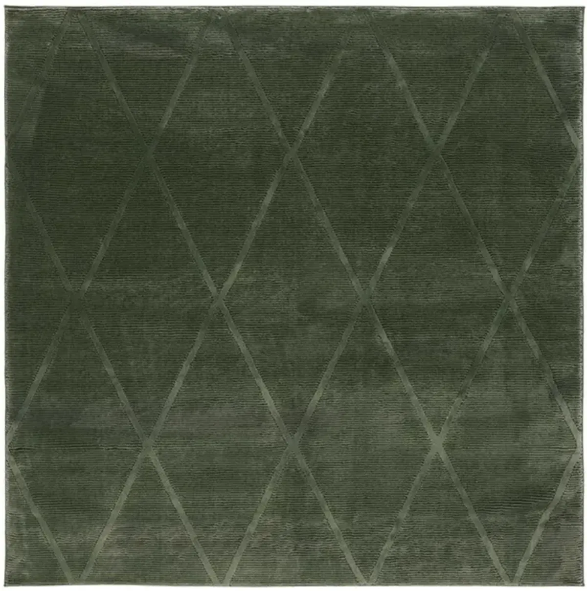 REVIVE 104 Green 3' X 3' Square Square Rug