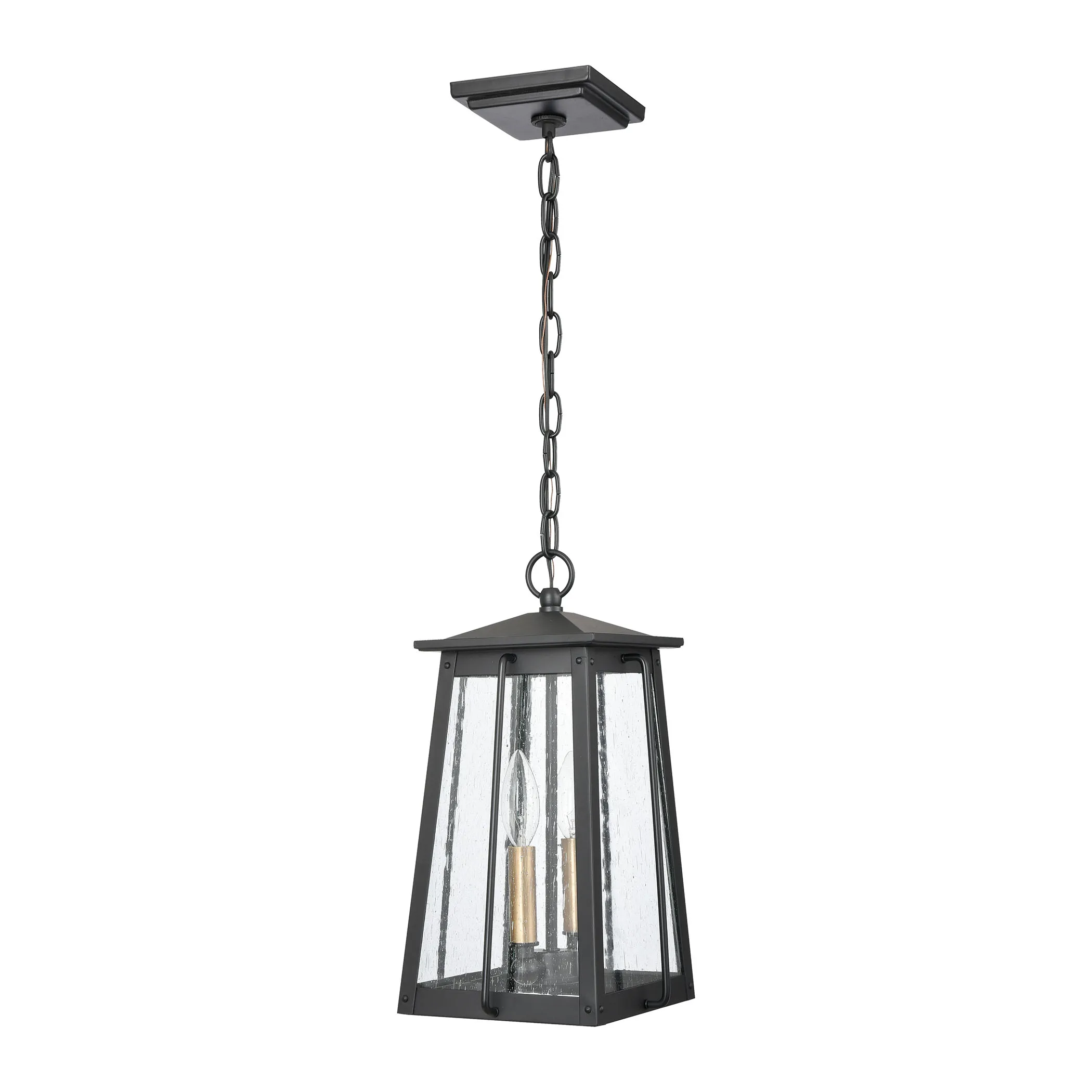 Kirkdale 9'' Wide 2-Light Outdoor Pendant - Matte Black