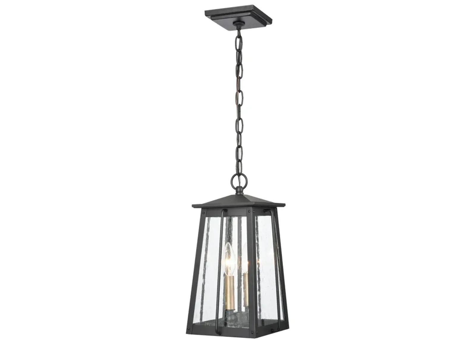 Kirkdale 9'' Wide 2-Light Outdoor Pendant - Matte Black