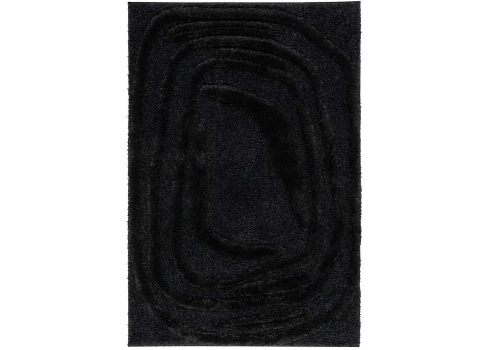 HI-LO SHAG 214 Black 4' X 6' Small Rectangle Rug