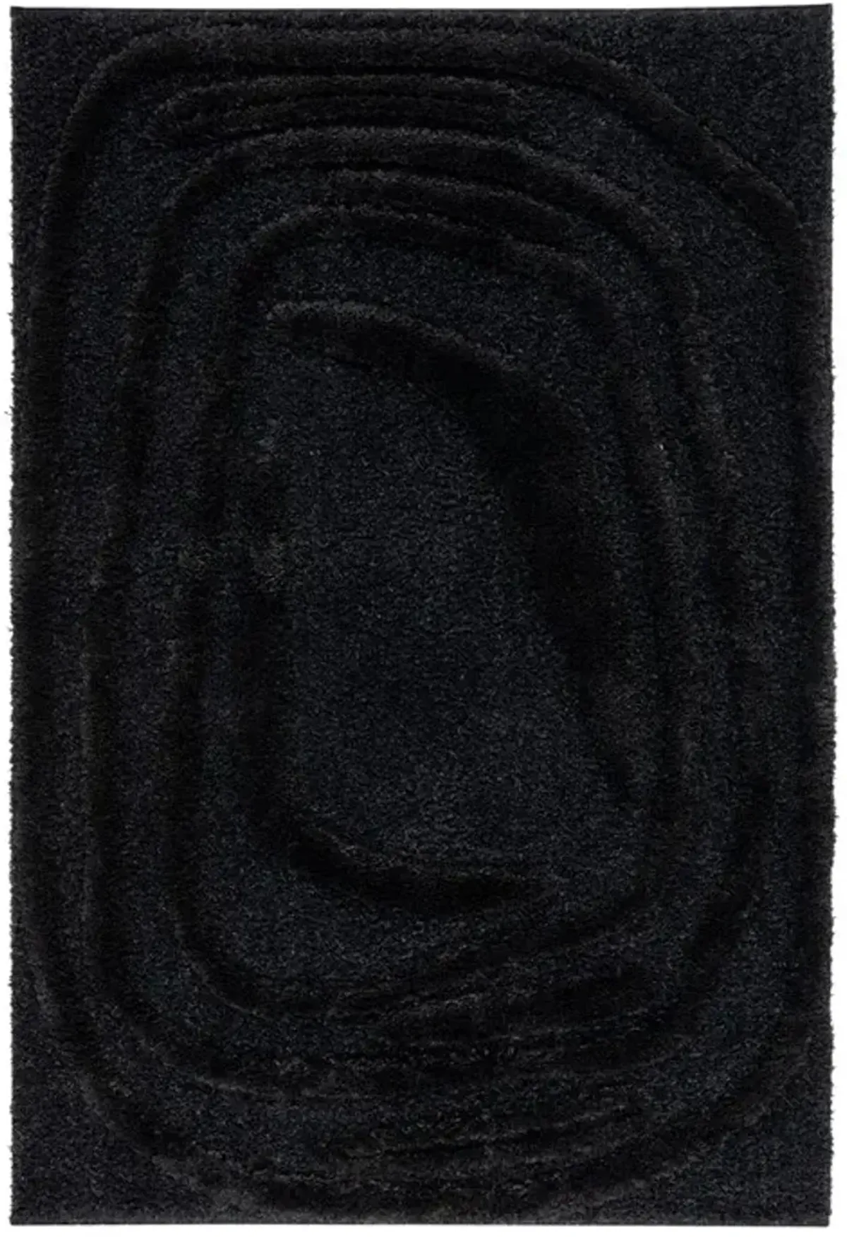 HI-LO SHAG 214 Black 4' X 6' Small Rectangle Rug