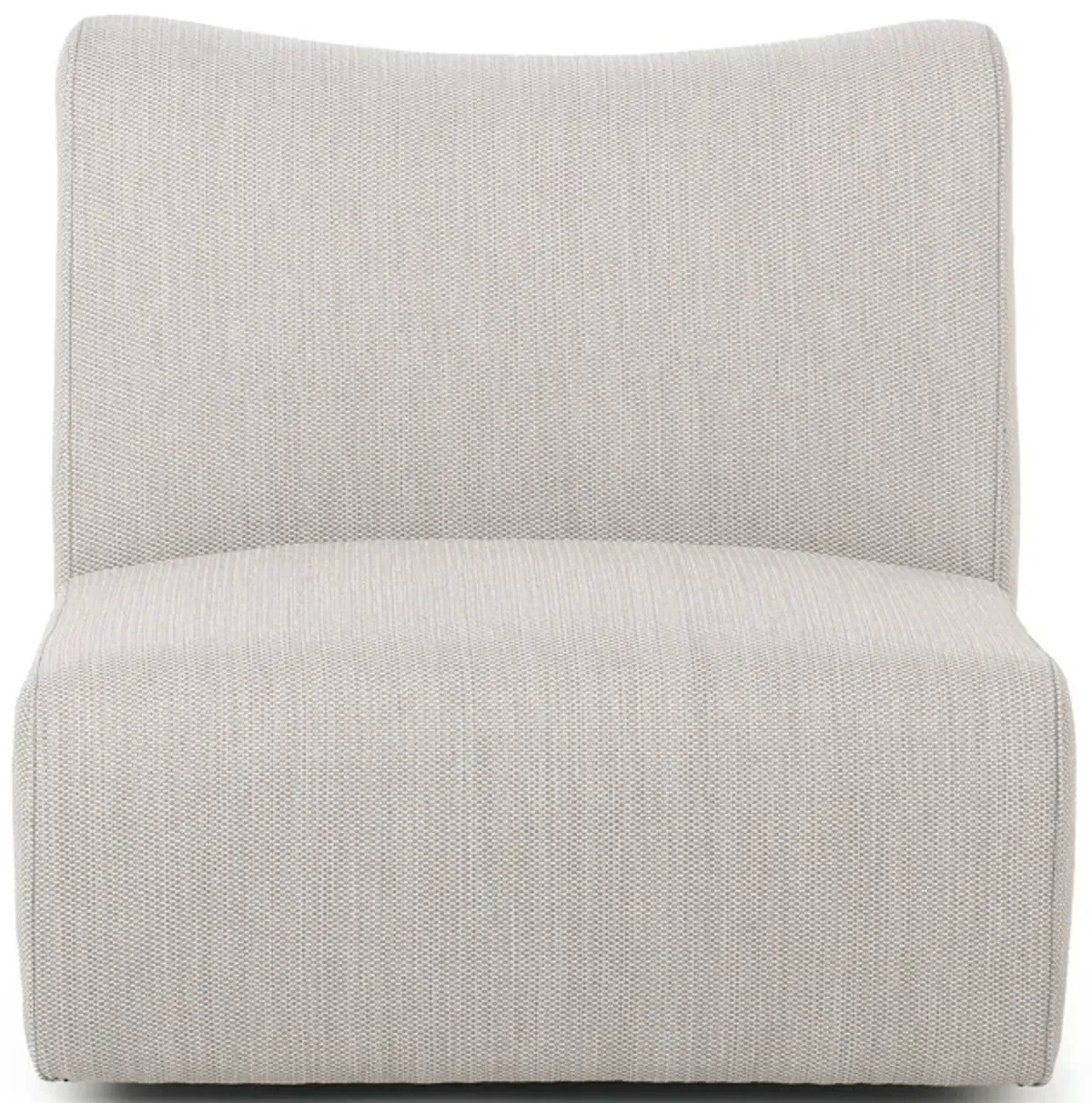 Atlas Outdoor Light Gray Fabric Swivel Accent Chair